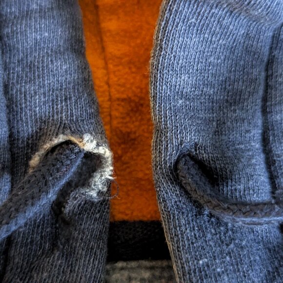 EUC - Men's Vintage Zoo York Embroidered Logo Zip Hoodie - Blue/Orange - Picture 7 of 7